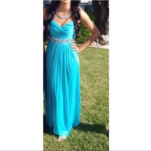 Blue Long Prom Dress